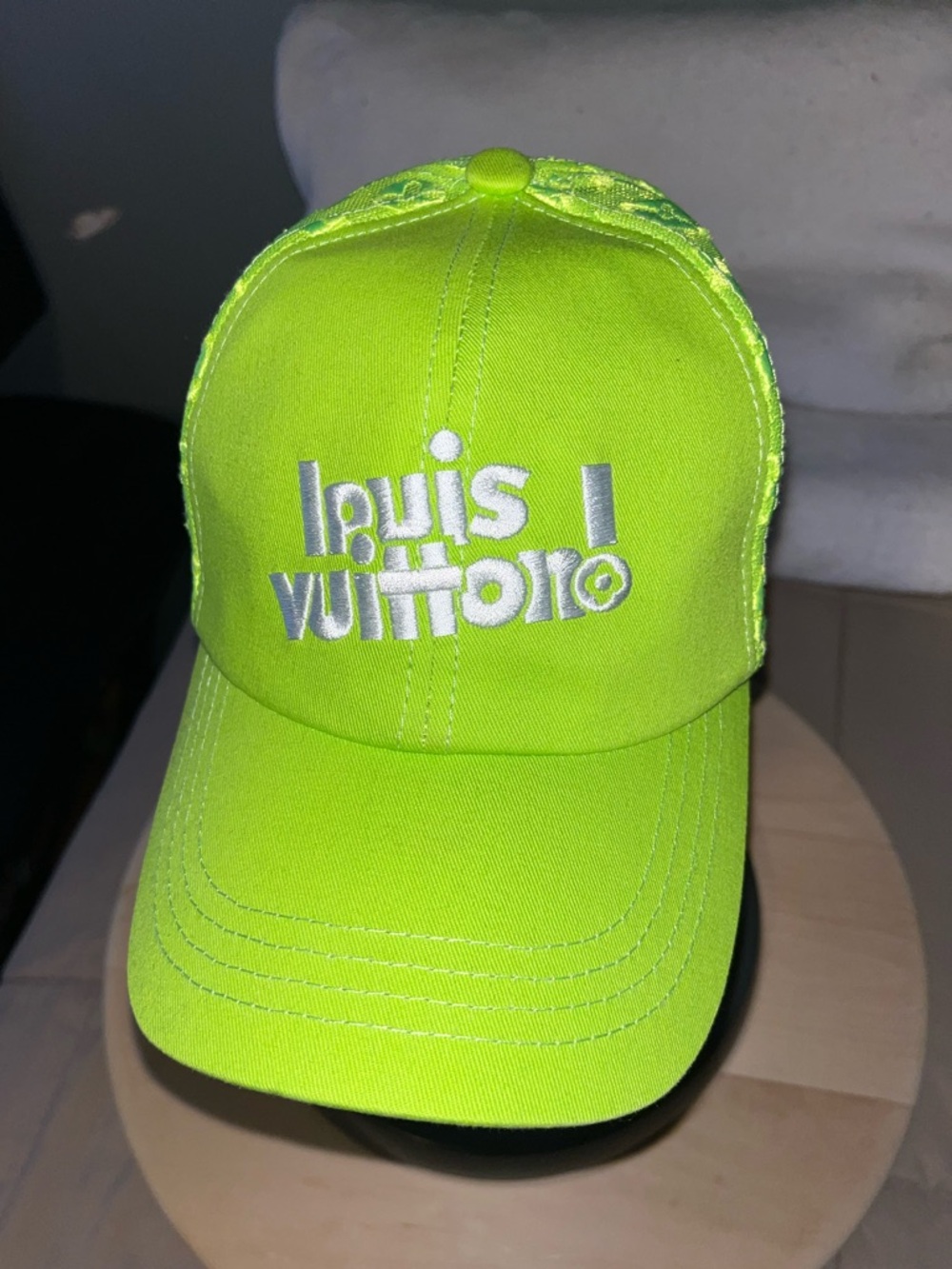 Louis Vuitton Hat Everyday LV Embroidered Green Mesh Monogram Cap VIRGIL ABLOH - Picture 5 of 8